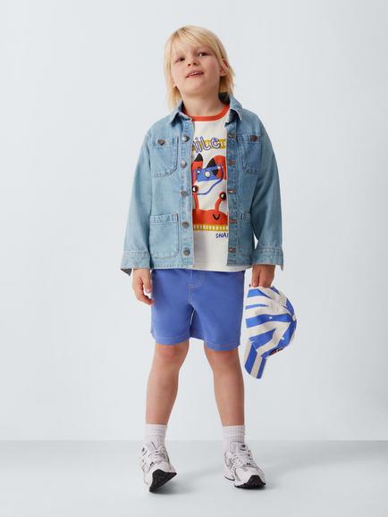John Lewis Kids' Snap Crab T-Shirt, White And Red - view 2, White And Red