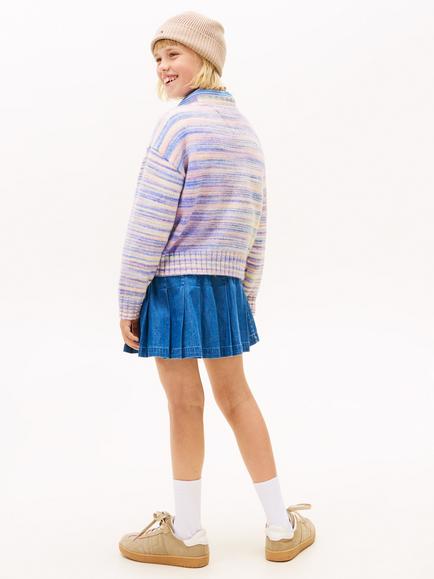 Tommy Hilfiger Kids' Melange Jumper, Blue Melange - view 2, Blue Melange
