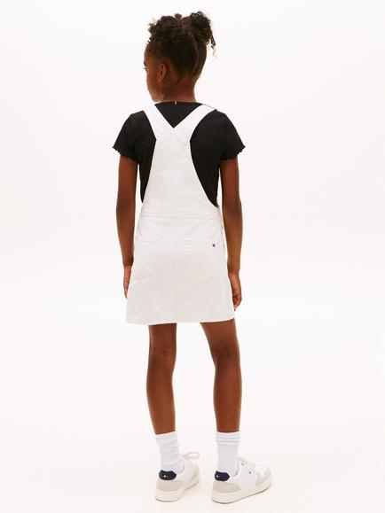 Tommy Hilfiger Kids' Heritage Dungaree Dress, Natural - view 2, Natural