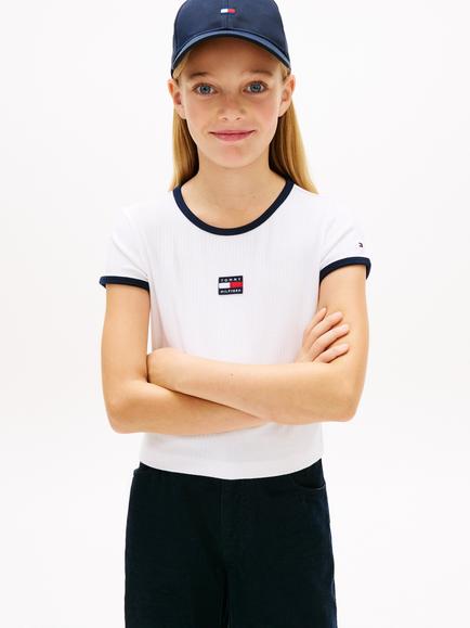 Tommy Hilfiger Kids' Heritage Flag T-Shirt, White