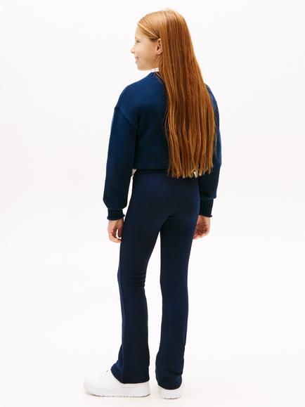 Tommy Hilfiger Kids' Cotton Blend Extra Slim Leggings, Dark Night Navy - view 2, Dark Night Navy