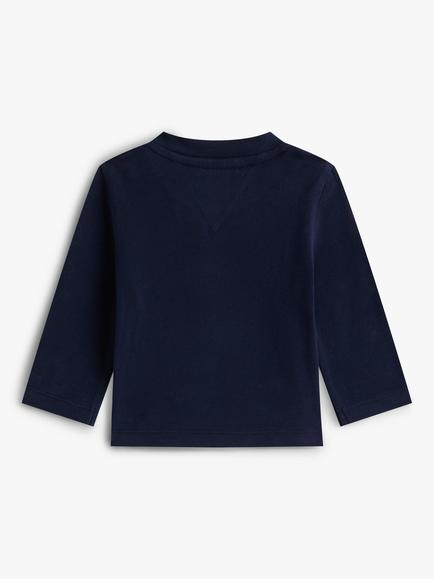 Tommy Hilfiger Baby Logo Long Sleeve T-Shirt, Dark Night Navy - view 2, Dark Night Navy
