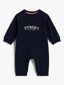 Tommy Hilfiger Baby Logo Romper Suit, Dark Night Navy, Dark Night Navy