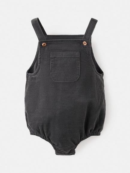 Mango Baby Oslo Romper Suit, Charcoal, Charcoal