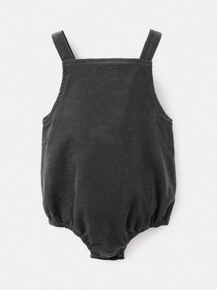 Mango Baby Oslo Romper Suit, Charcoal - view 2, Charcoal