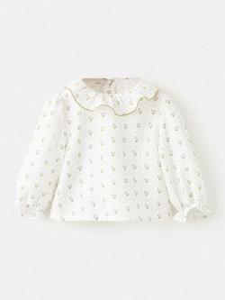 Mango Baby Milan Floral Top, Natural White, Natural White