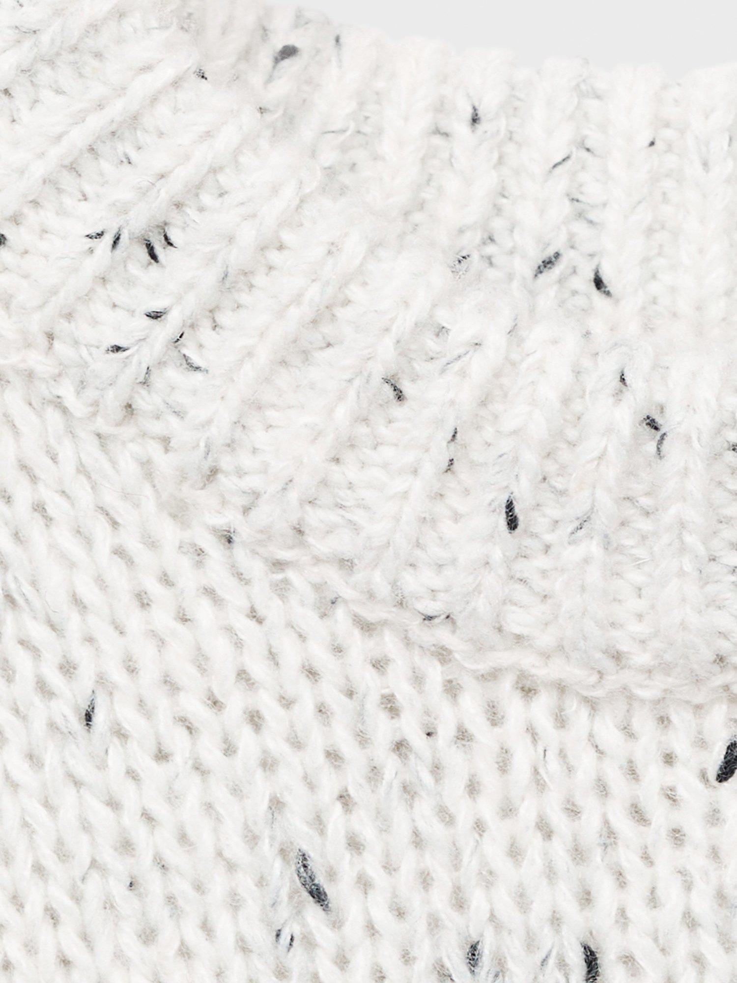 Product image 4 of 4, which shows Mango Kids' Nevada Fleck Yarn Jumper, White, 11-12 years