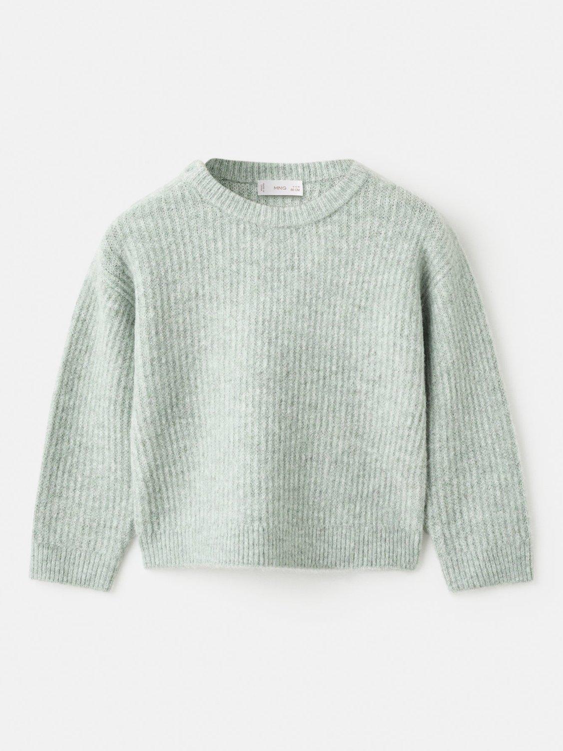 Product image 1 of 4, which shows Mango Kids' Vernon Jumper, Turquoise/Aqua, 3-4 years