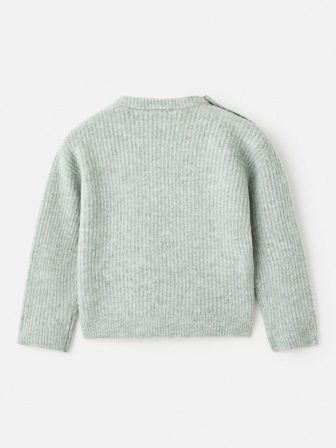 Product image 2 of 4, which shows Mango Kids' Vernon Jumper, Turquoise/Aqua, 3-4 years