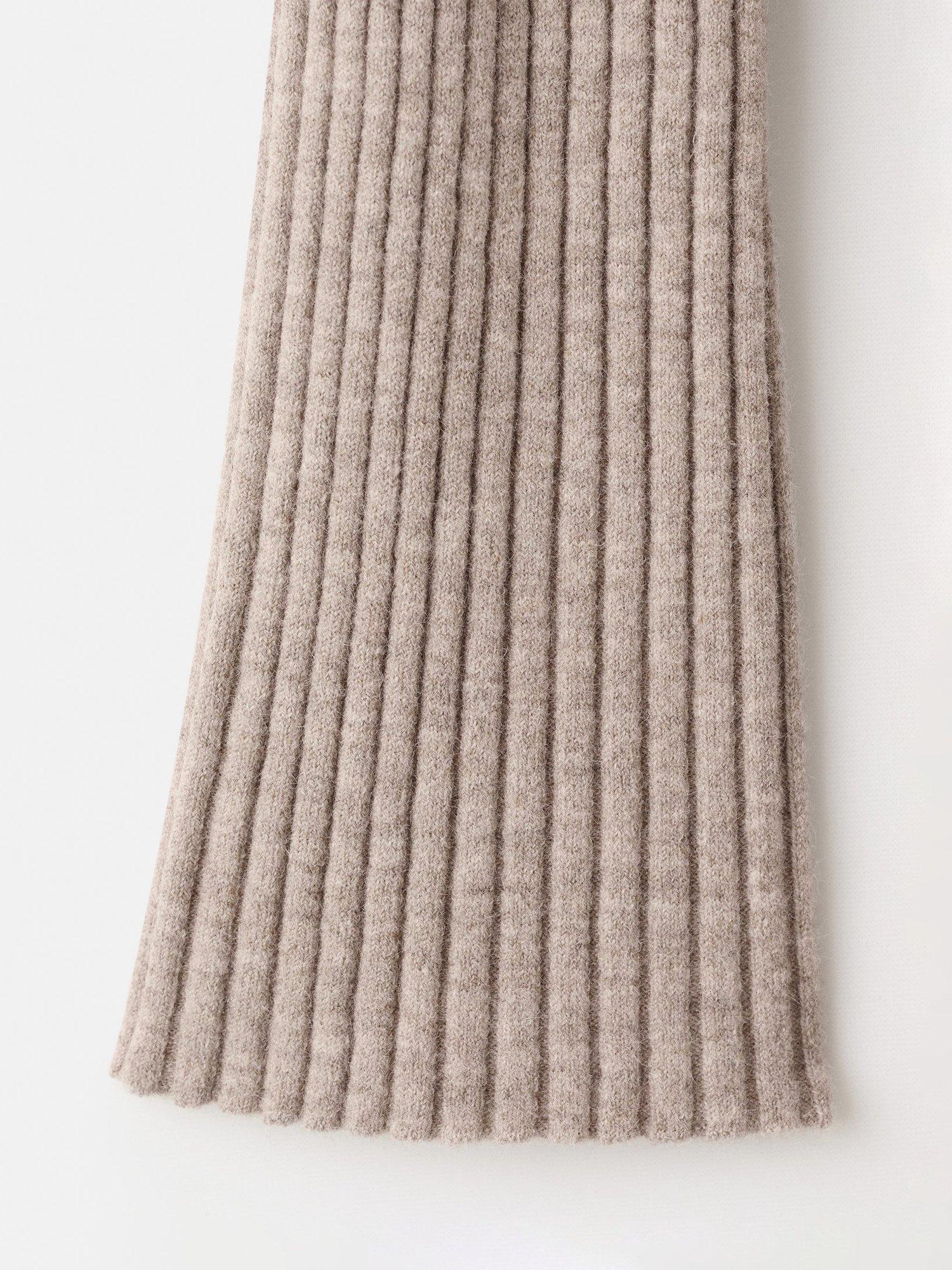 Product image 6 of 6, which shows Mango Perkins Neck Ribbed Dress, Medium Brown, 8