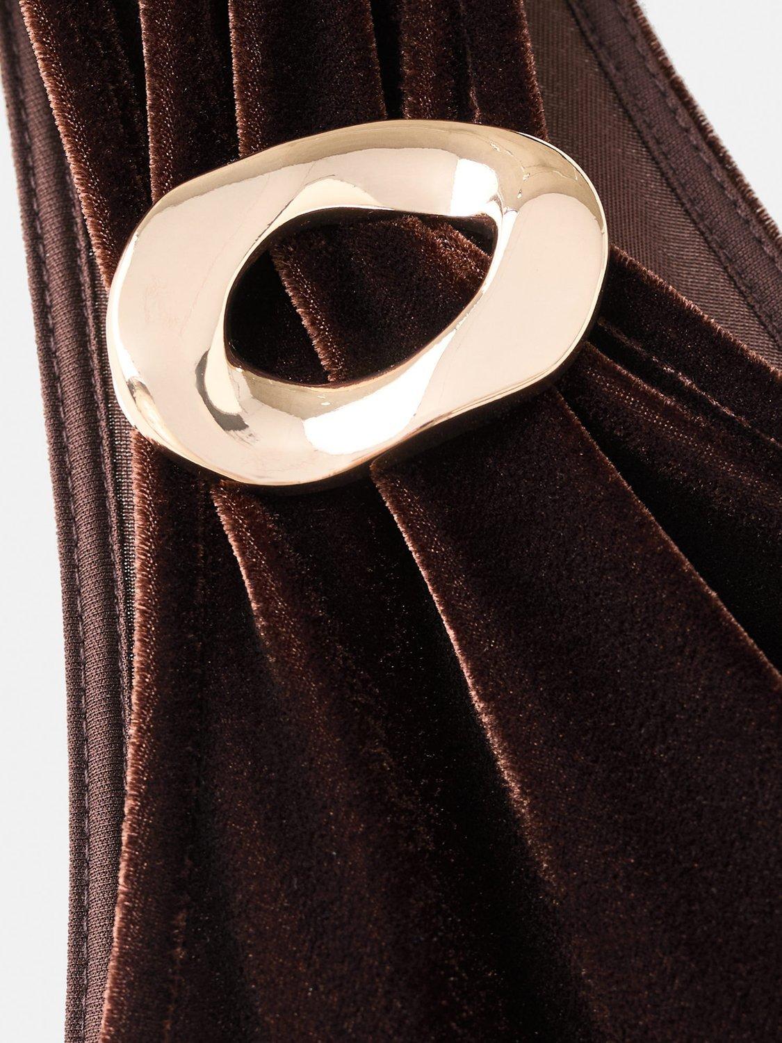 Product image 8 of 8, which shows Mango Xmelo Asymmetric Embellished Jumpsuit, Brown, L