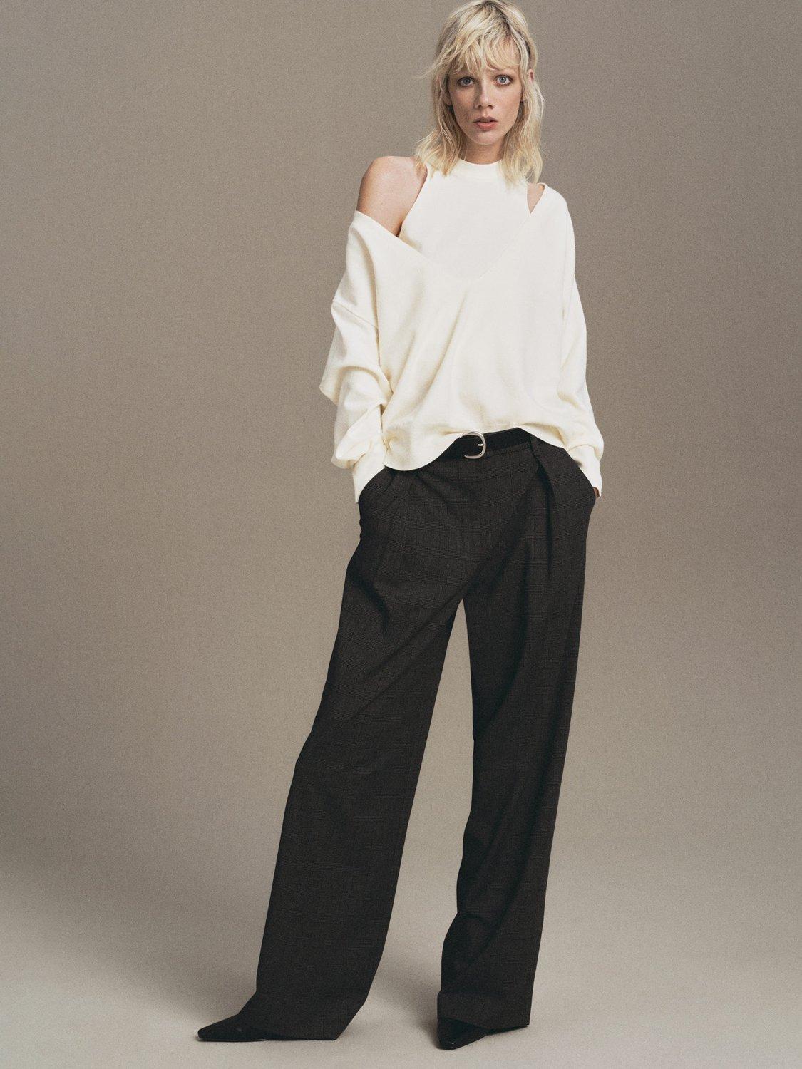 Product image 2 of 7, which shows Mango Duplex Jumper, Light Beige, L