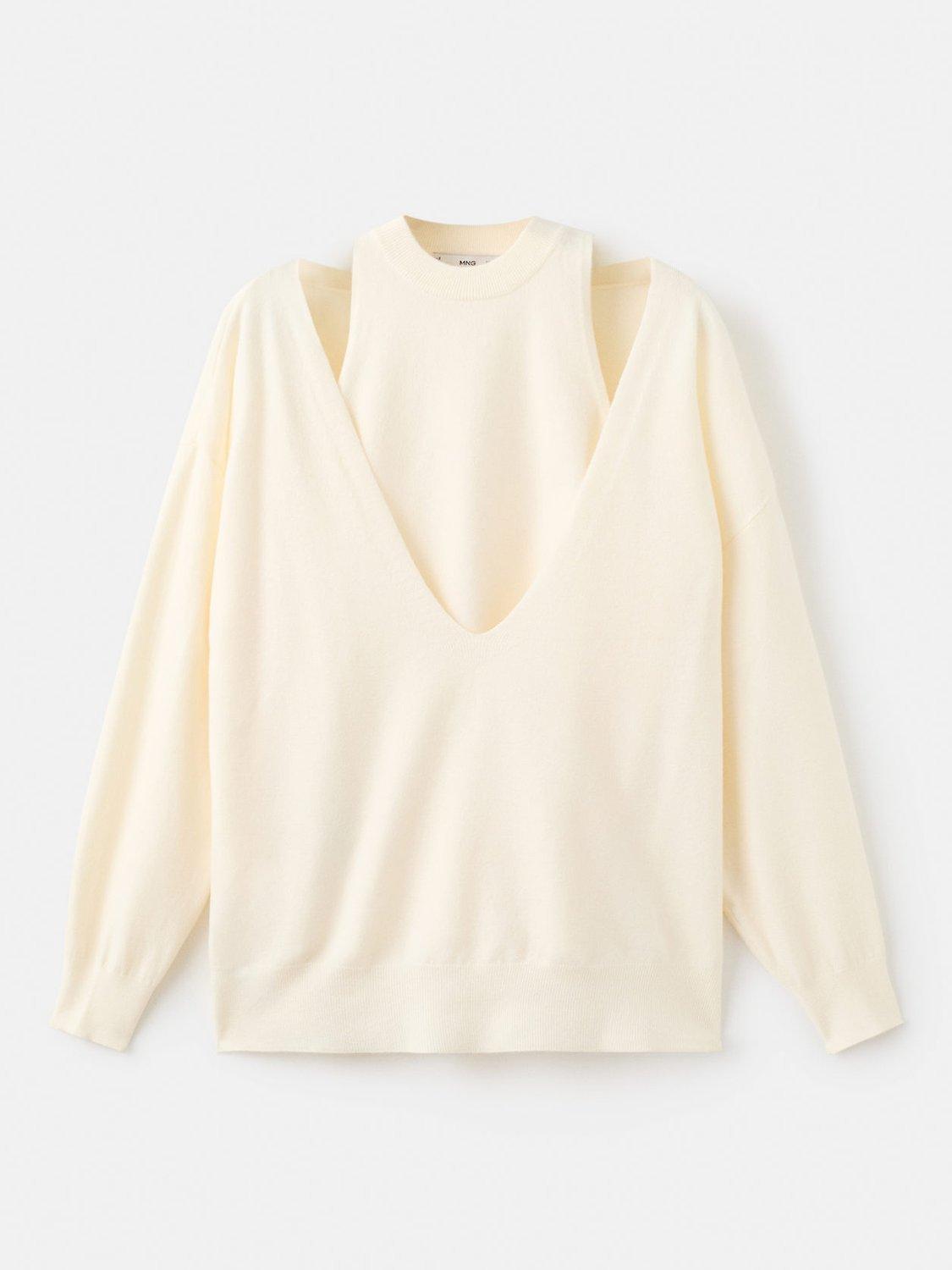 Product image 3 of 7, which shows Mango Duplex Jumper, Light Beige, L