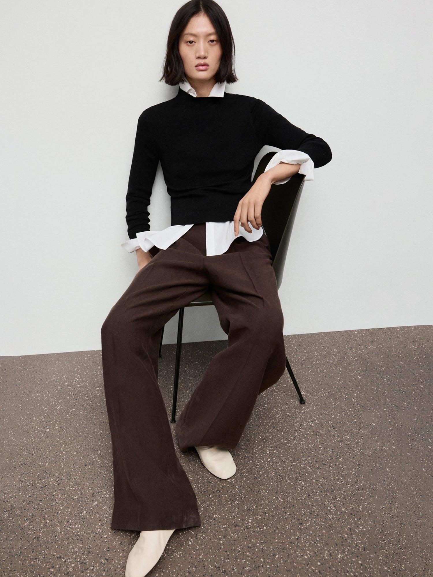 Product image 2 of 7, which shows Mango Hielo High Neck Jumper, Black, S