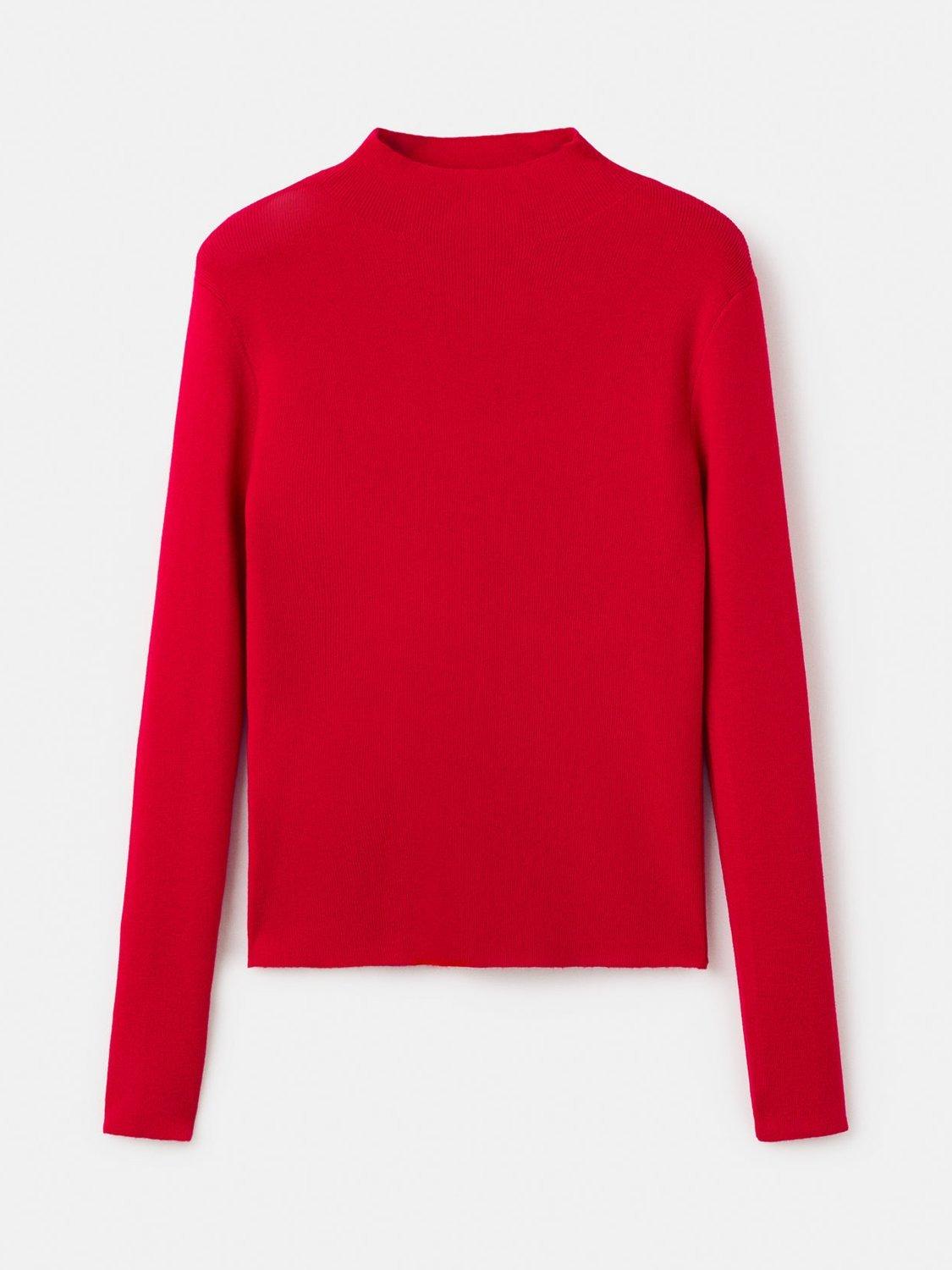 Product image 3 of 7, which shows Mango Hielo High Neck Jumper, Red, L