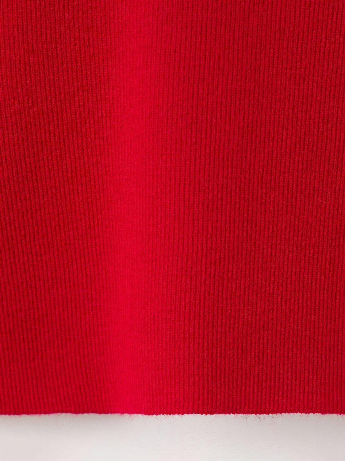 Product image 5 of 7, which shows Mango Hielo High Neck Jumper, Red, L