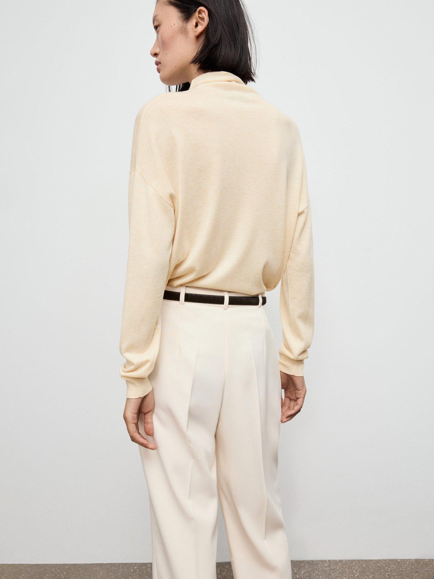 Product image 4 of 7, which shows Mango Mila Turtleneck Jumper, Yellow, XXS