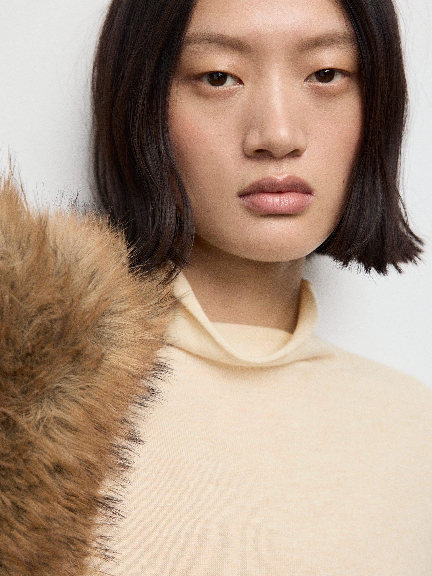 Product image 6 of 7, which shows Mango Mila Turtleneck Jumper, Yellow, XXS