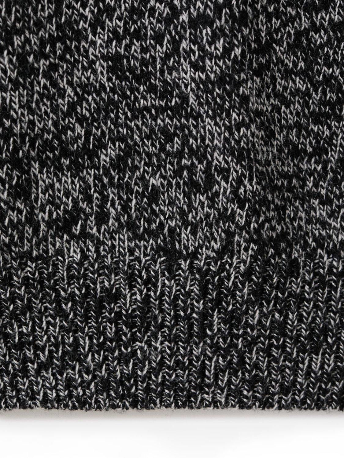 Product image 5 of 8, which shows Mango Moliv Heathered V-Neck Jumper, Black, S
