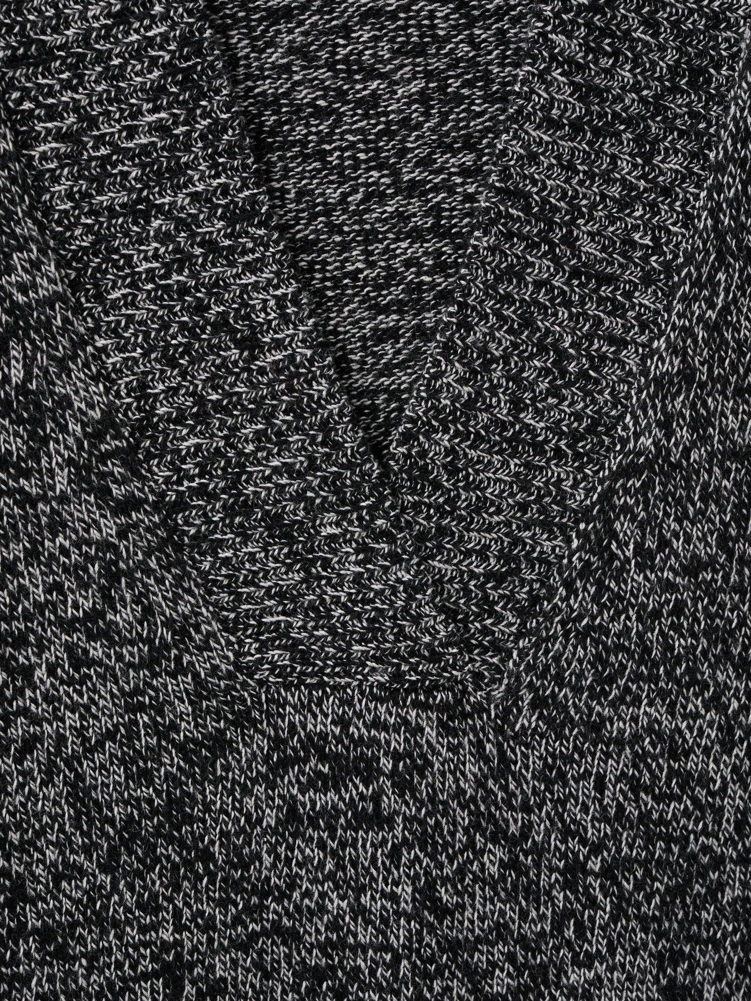 Product image 8 of 8, which shows Mango Moliv Heathered V-Neck Jumper, Black, S