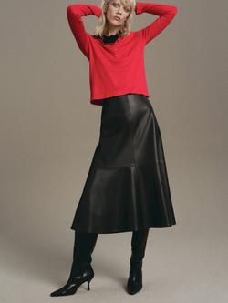 Mango Titos Polo Neck Knit Top - view 2, Red