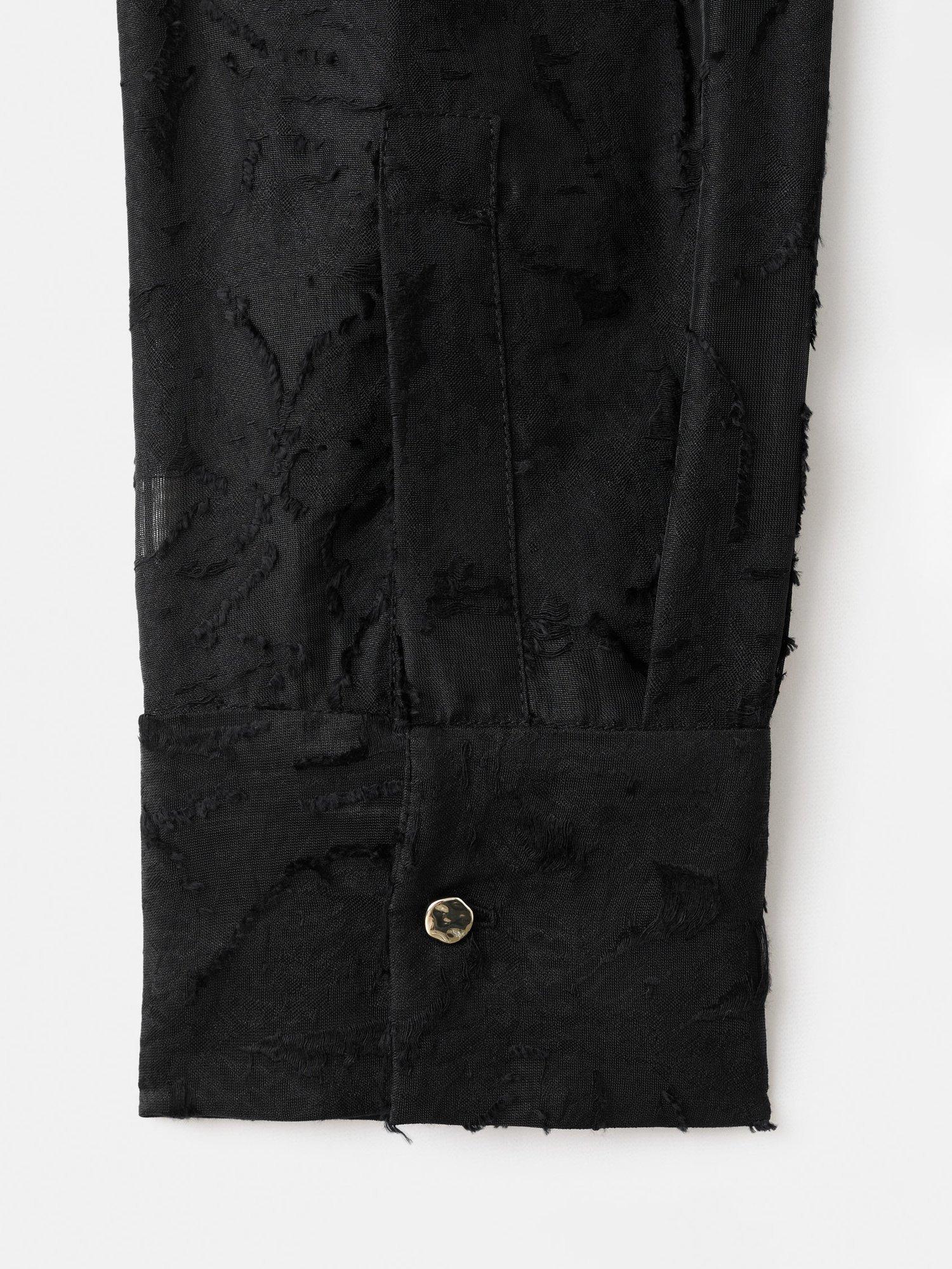 Product image 5 of 8, which shows Mango Sharon Lace Long Sleeve Shirt, Black, 10