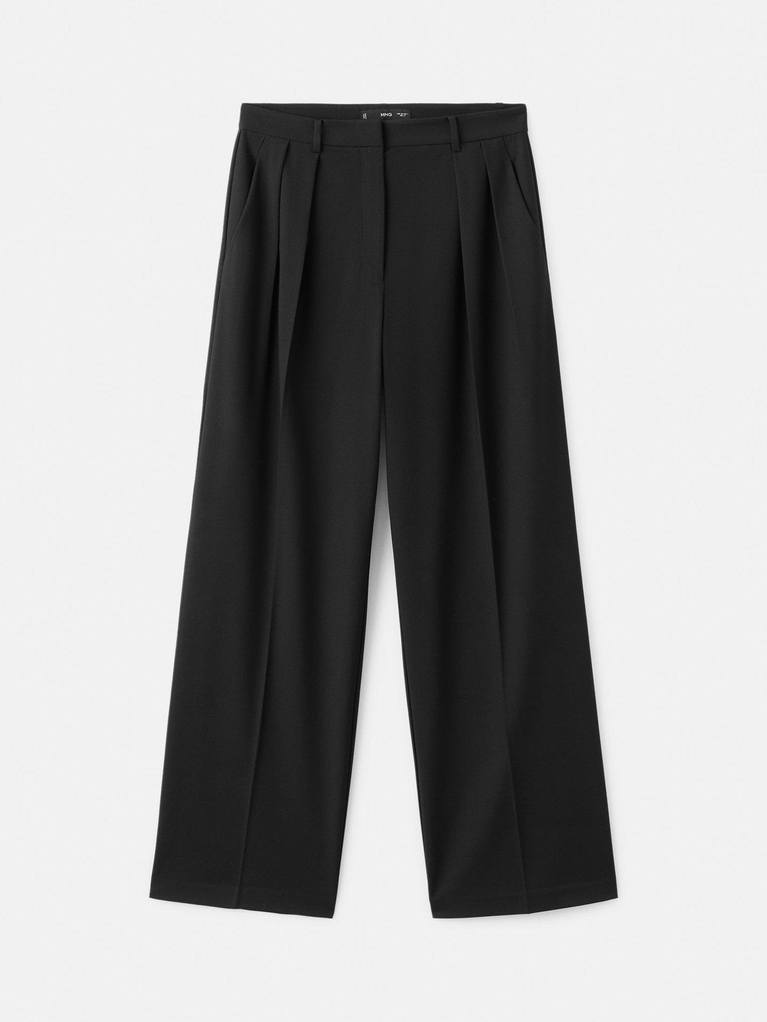 Product image 3 of 7, which shows Mango Gabi Wide Leg Trousers, Black, 6