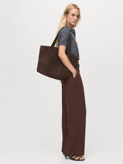 Mango Pol High Rise Tailored Trousers - view 2, Dark Brown