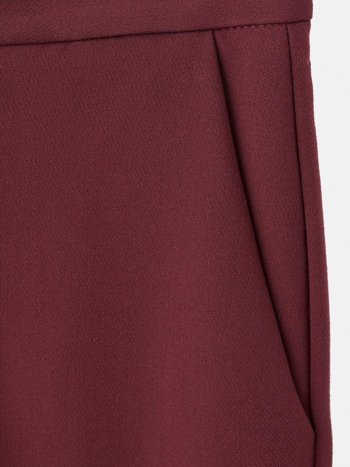 Product image 5 of 8, which shows Mango Pol High Rise Tailored Trousers, Dark Red, 8
