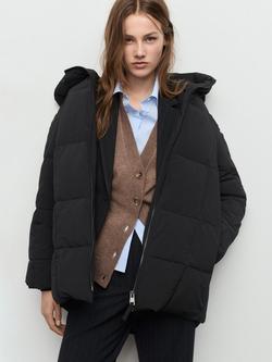 Mango Donatelo Puffer Jacket, Black, Black