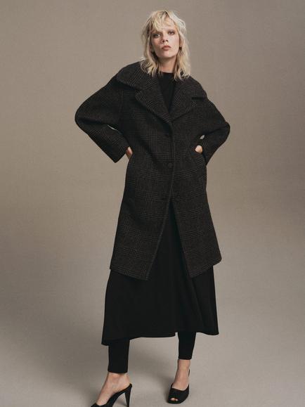 Mango Gales Wool Blend Coat, Grey, Grey