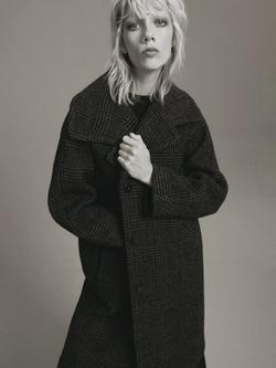 Mango Gales Wool Blend Coat, Grey - view 2, Grey