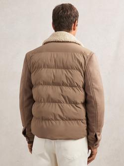 Reiss Maximus Quilted Puffer Jacket - view 2, Light Brown