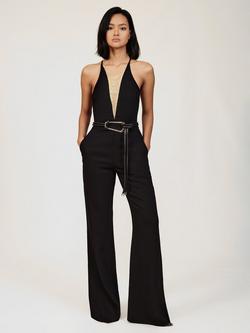 Reiss Kamila Chain Detail Jumpsuit, Black, Black