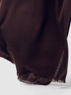 Reiss Penny Ribbed Pure Wool Scarf - view 2, Burgundy