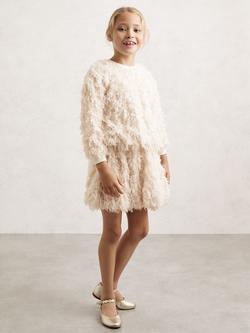 Reiss Kids' Roxy Sequin Skirt, Ivory, Ivory