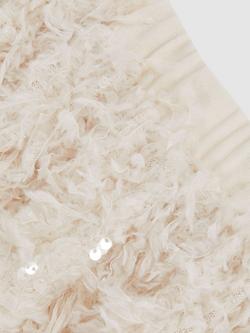 Reiss Kids' Roxy Sequin Skirt, Ivory - view 2, Ivory