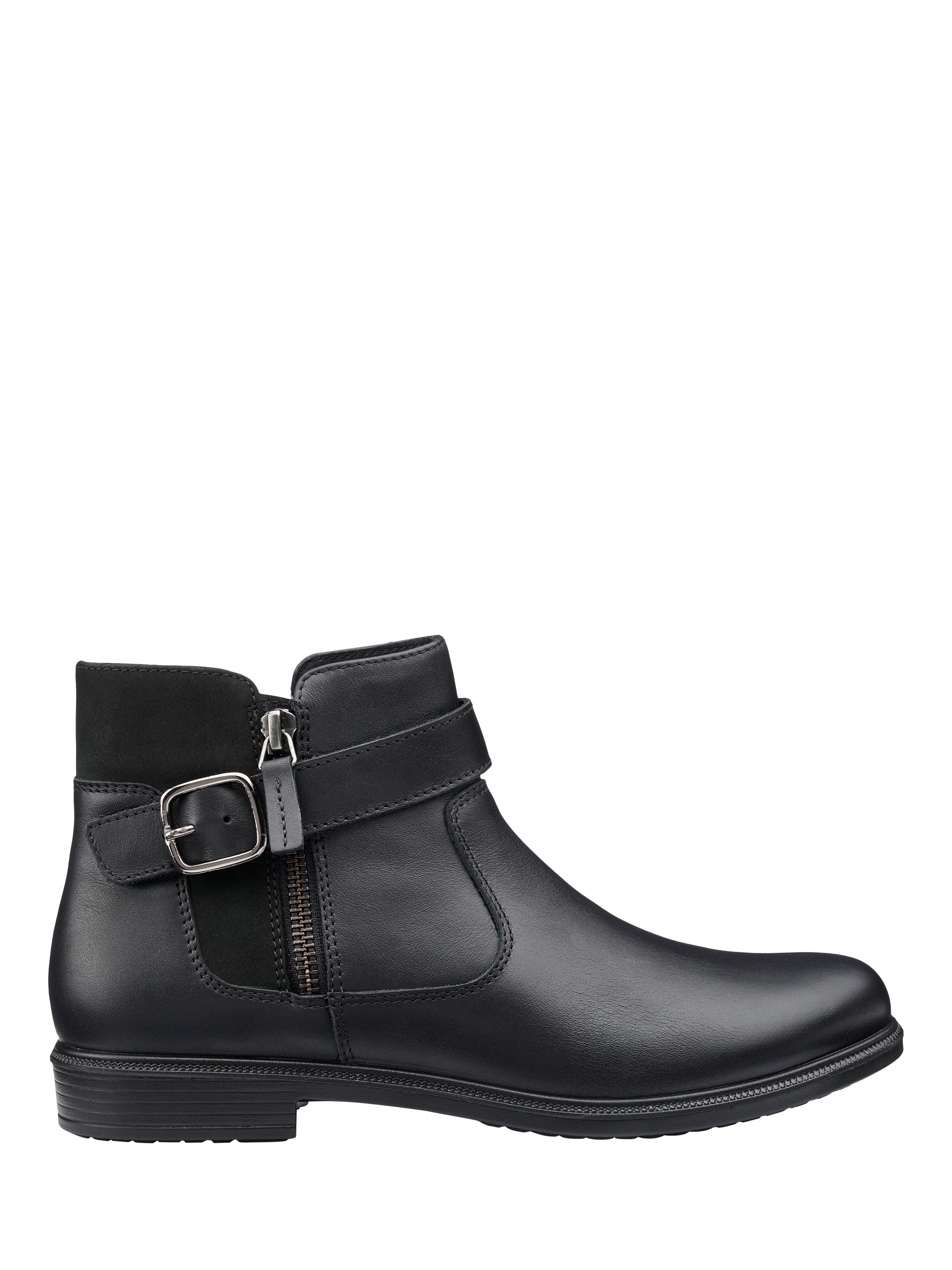 Product image 1 of 5, which shows Hotter Kingston Leather Ankle Boots, Black, 3