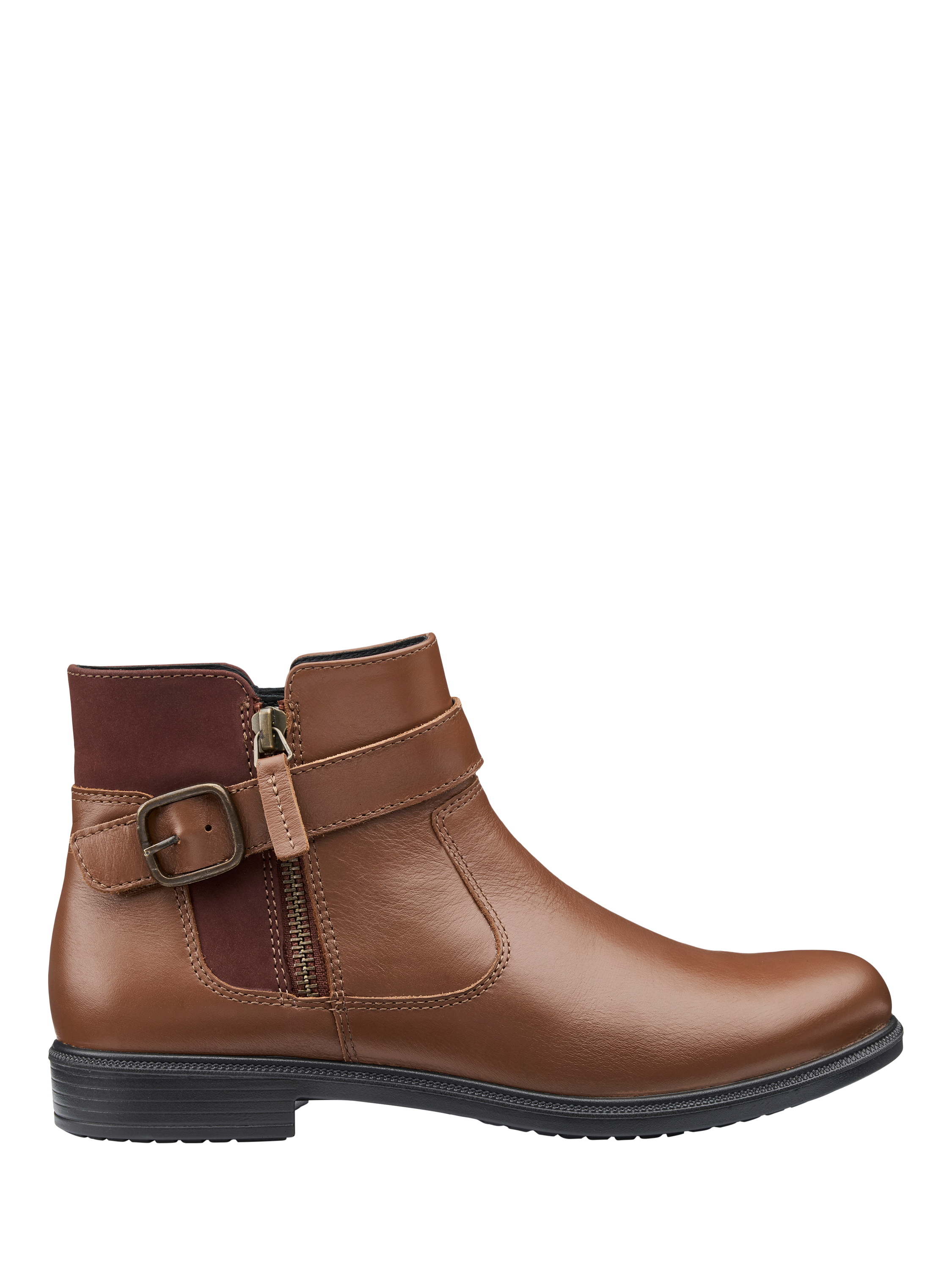 Product image 1 of 4, which shows Hotter Kingston Leather Ankle Boots, Tan, 3