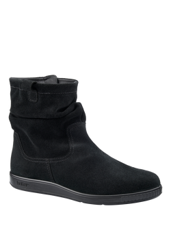 Hotter Sprite Suede Ankle Boots, Black - view 2, Black