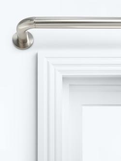 John Lewis Room Darkening Curtain Pole Kit - view 2, Chrome/Nickel