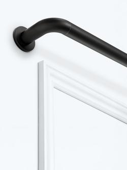 John Lewis Room Darkening Curtain Pole Kit, Matt Black