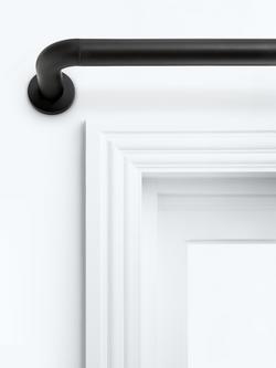 John Lewis Room Darkening Curtain Pole Kit - view 2, Matt Black