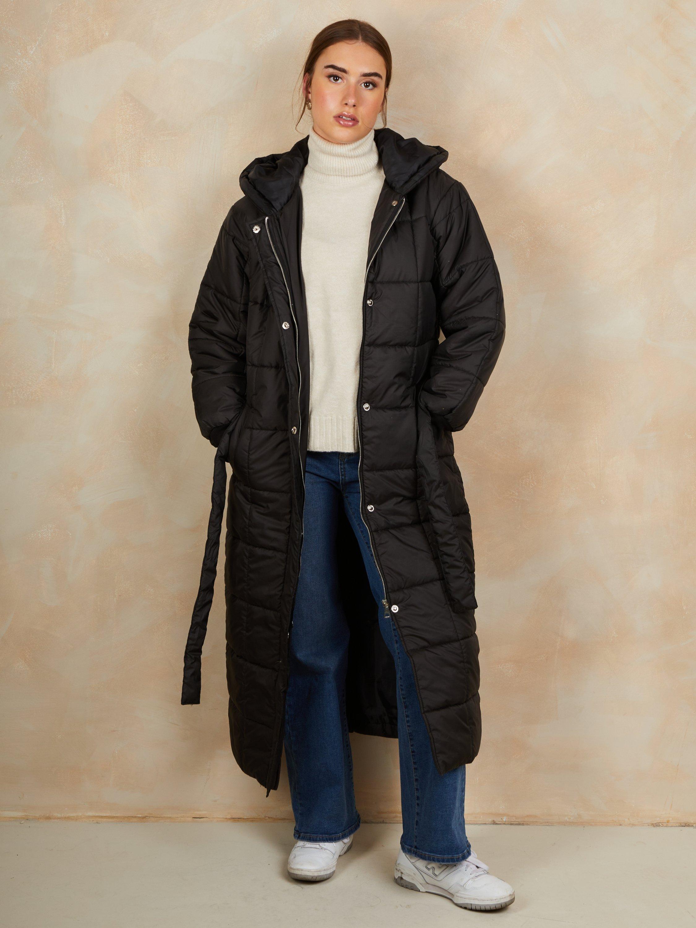 Product image 3 of 4, which shows Chi Chi London Longline Padded Coat, Black, 6