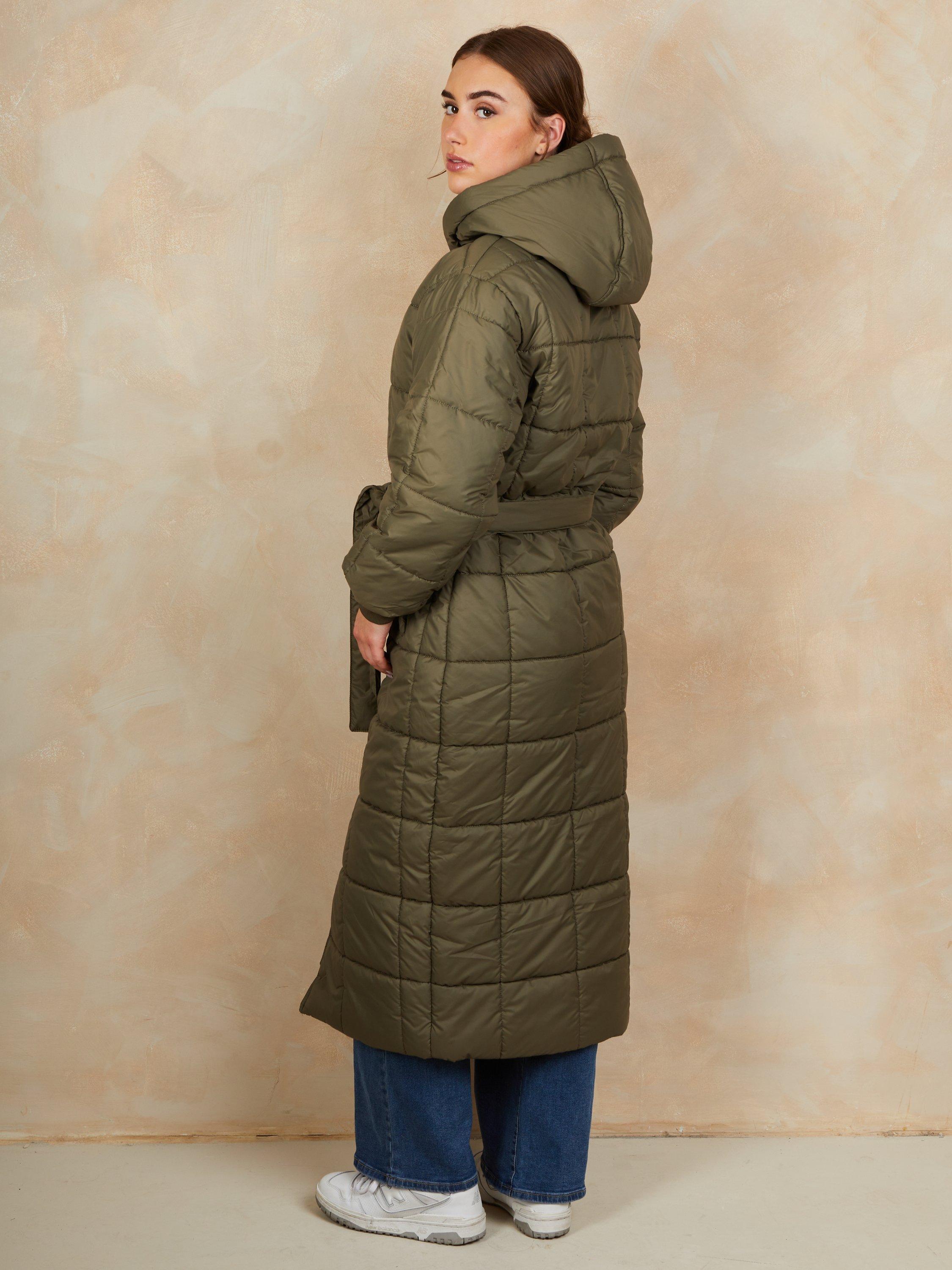 Product image 3 of 3, which shows Chi Chi London Longline Padded Coat, Khaki, 6