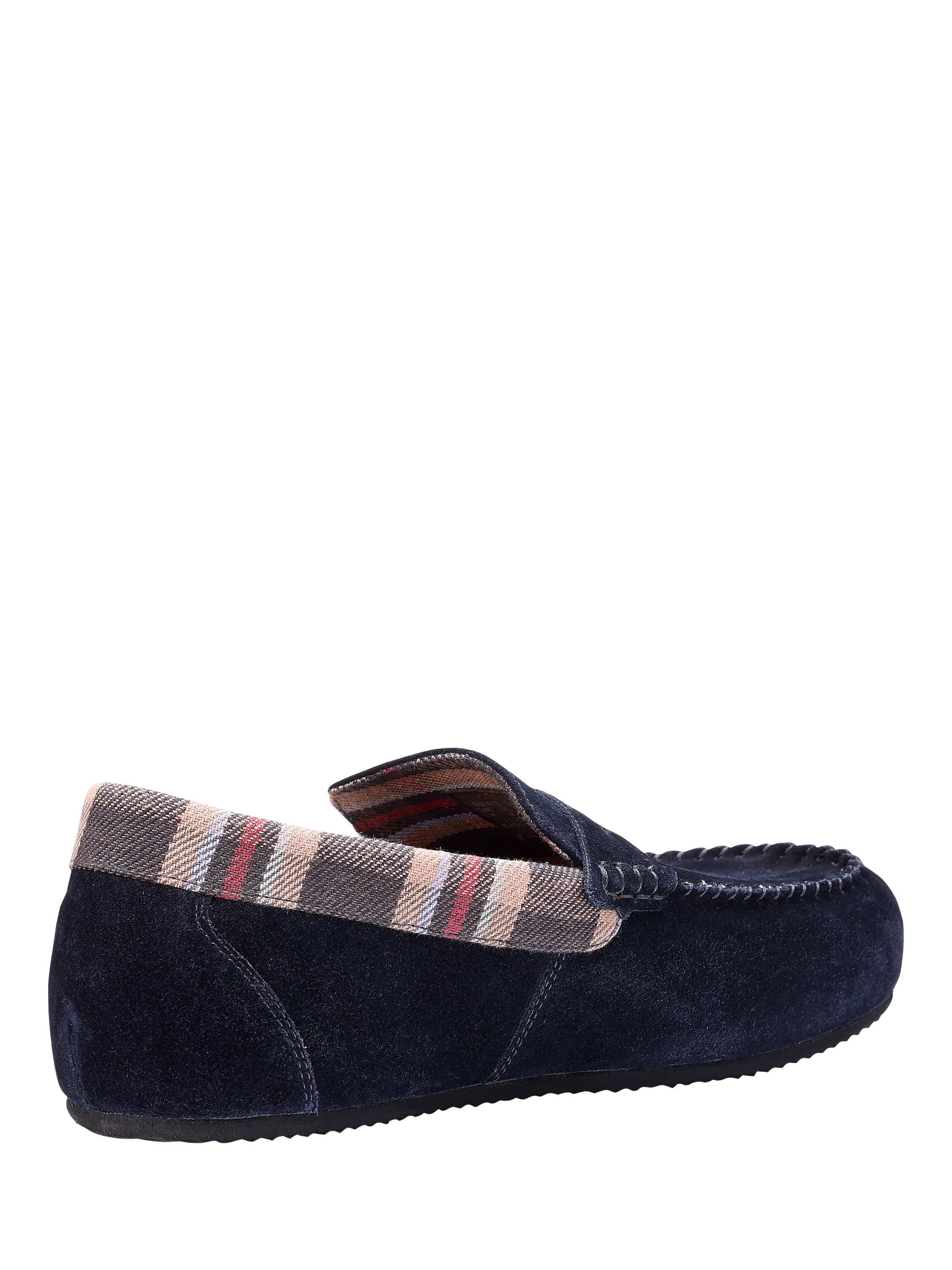 Product image 4 of 5, which shows Hotter Solace Suede Loafer Slippers, Navy, 6