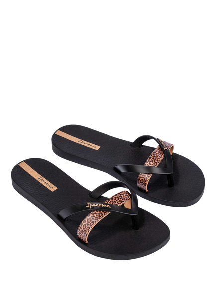 Ipanema Kirei Chic Flip Flops, Black/Multi - view 2, Black/Multi
