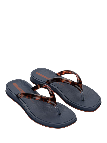 Ipanema Square Toe Flip Flops, Navy/Multi - view 2, Navy/Multi