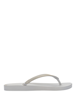 Ipanema Mesh IX Embellished Flip Flops, White/Gold, White/Gold