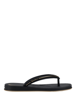Ipanema Square Toe Flip Flops, Black/Gold, Black/Gold